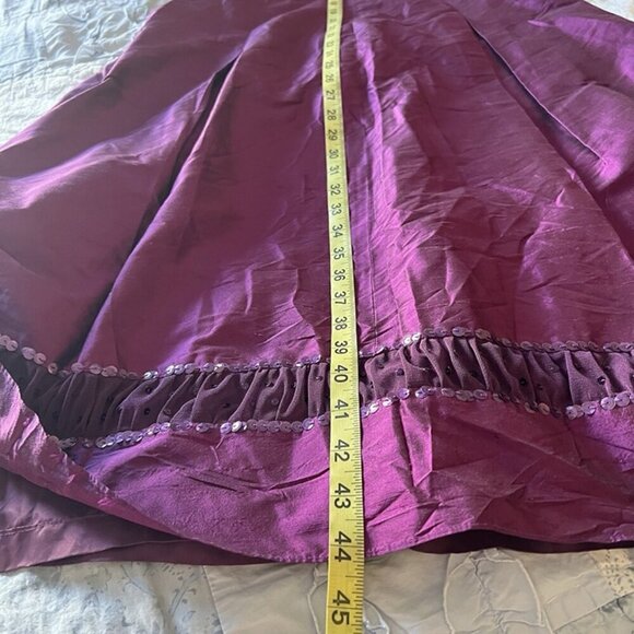 NWT Dupioni Silk Purple Dress Sz S Beaded Whimsygoth Victorian Glam Edwardian - Picture 10 of 10